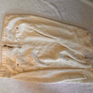 Off White Knee Length Skirt